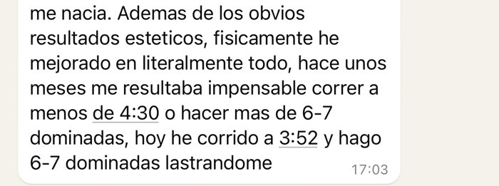 Mensaje real de un cliente por WhatsApp
